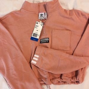 Adidas cropped half zip